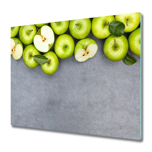 Skleněná krájecí deska Zelené jablka