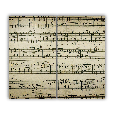 Skleněná krájecí deska Sheet music