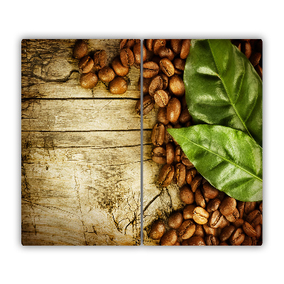 Skleněná krájecí deska Káva a bobkový list