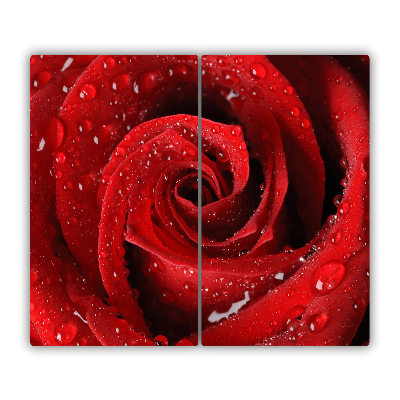 Skleněná krájecí deska Kapky na růži