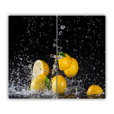 Skleněná krájecí deska Citrony a vodu