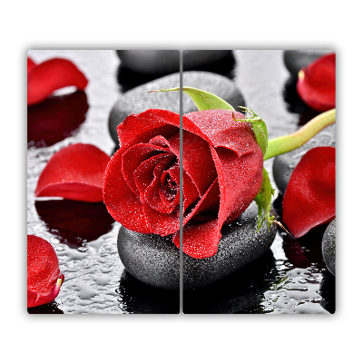 Skleněná krájecí deska Červená růže