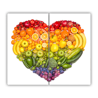 Skleněná krájecí deska Zeleninové srdce