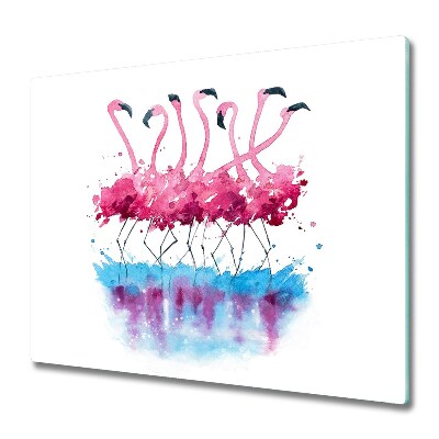 Skleněné deska do kuchyně Flamingos