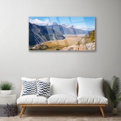 akrylový obraz Hory Údolí Krajina