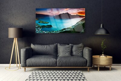 akrylový obraz Poloostrov Hory Krajina