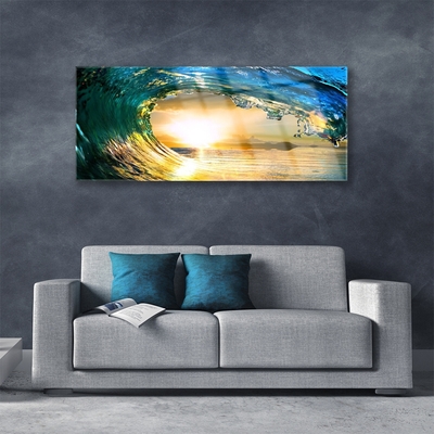 akrylový obraz Vlna Moře Západ Příroda
