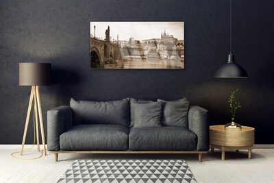 akrylový obraz Praha Most Krajina