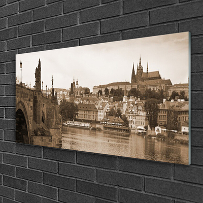 akrylový obraz Praha Most Krajina