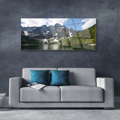 akrylový obraz Hora Jezero Les Krajina