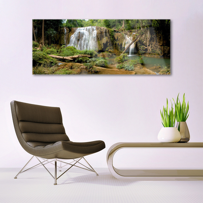 akrylový obraz Vodopád Řeka Les Příroda