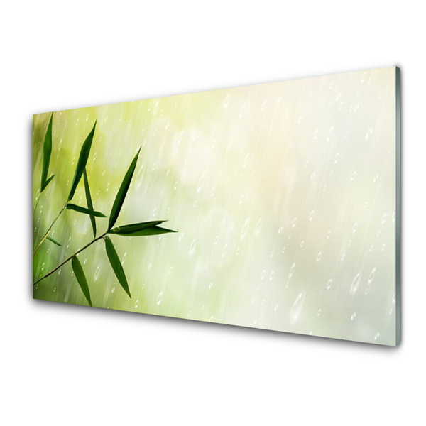 akrylový obraz Listy Déšť