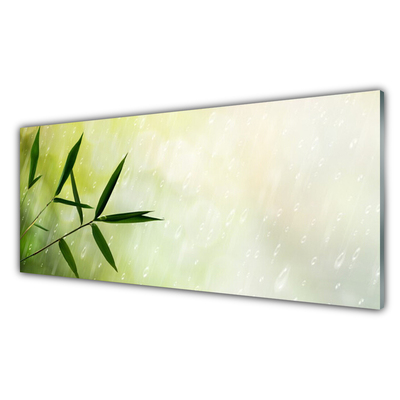 akrylový obraz Listy Déšť