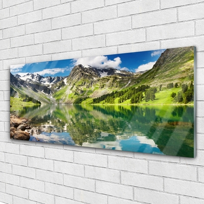 akrylový obraz Hora Jezero Krajina