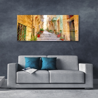 akrylový obraz Staré Město Cesta Domy