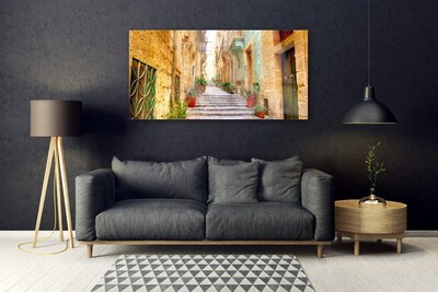 akrylový obraz Staré Město Cesta Domy