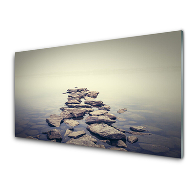 akrylový obraz Kameny Voda Krajina