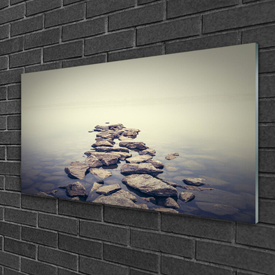 akrylový obraz Kameny Voda Krajina