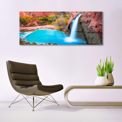 akrylový obraz Vodopád Hory Příroda