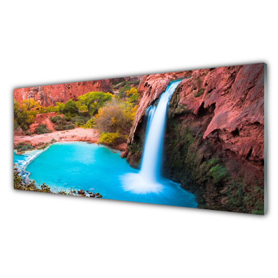 akrylový obraz Vodopád Hory Příroda