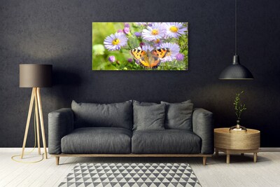 akrylový obraz Květiny Motýl Příroda