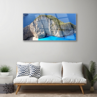 akrylový obraz Skály Moře Krajina
