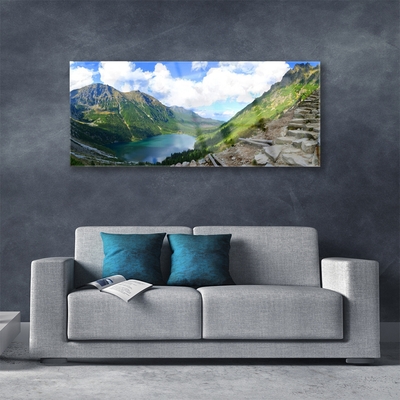 akrylový obraz Hory Krajina