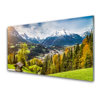 akrylový obraz Skleněná Alpy Krajina