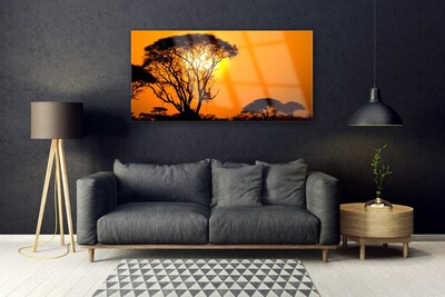 akrylový obraz Strom Slunce Příroda