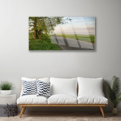 akrylový obraz Scesta Strom Tráva Krajina
