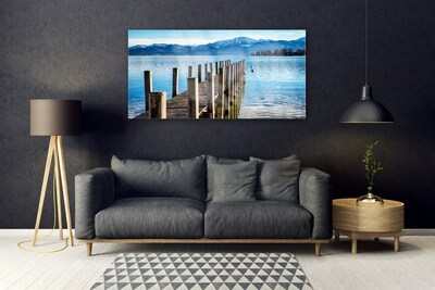 akrylový obraz Most Moře Hory Architektura