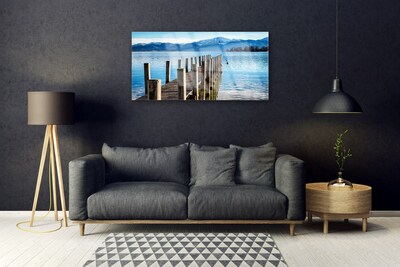 akrylový obraz Most Moře Hory Architektura