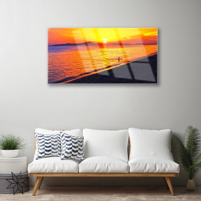 akrylový obraz Moře Slunce Pláž Krajina