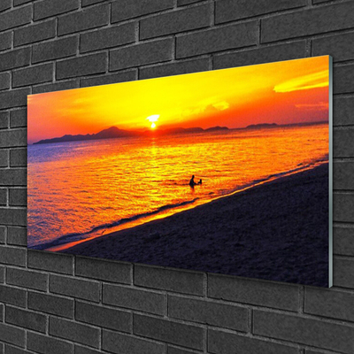 akrylový obraz Moře Slunce Pláž Krajina