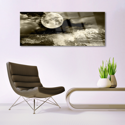 akrylový obraz Noc Měsíc Krajina