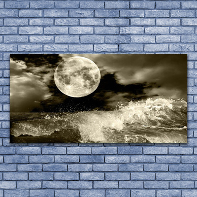 akrylový obraz Noc Měsíc Krajina