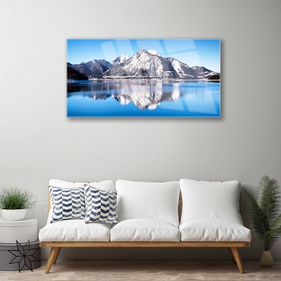 akrylový obraz Jezero Hory Krajina