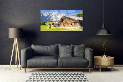 akrylový obraz Dům Hora Krajina