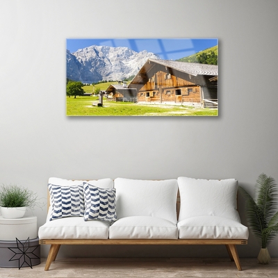 akrylový obraz Dům Hora Krajina