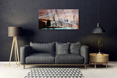 akrylový obraz Most Město Architektura