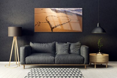 akrylový obraz Pláž Srdce Moře Umění