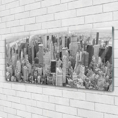 akrylový obraz Město Domy