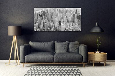 akrylový obraz Město Domy
