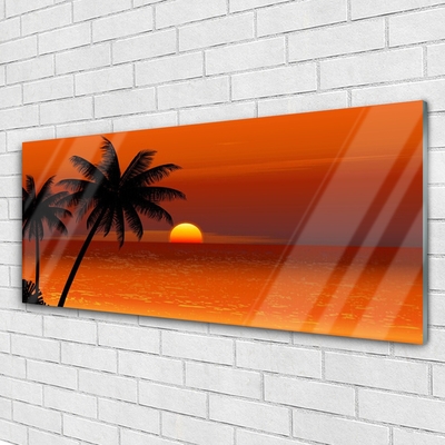 akrylový obraz Palma Moře Slunce Krajina