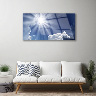akrylový obraz Slunce Krajina