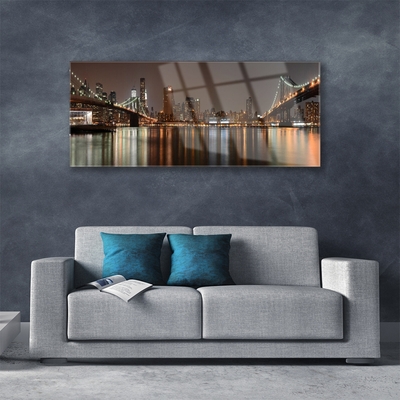 akrylový obraz Město Mosty Architektura