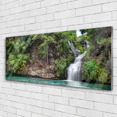 akrylový obraz Vodopád Skála Příroda