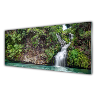 akrylový obraz Vodopád Skála Příroda