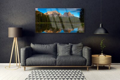 akrylový obraz Les Jezero Krajina