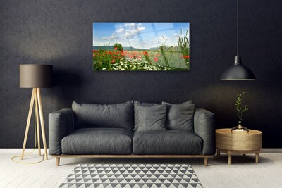 akrylový obraz Louka Květiny Příroda
